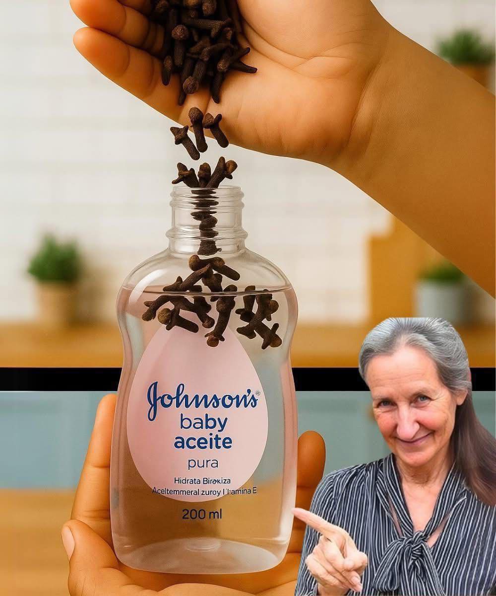 Mescola olio per bambini e chiodi di garofano: il risultato ti sorprenderà!