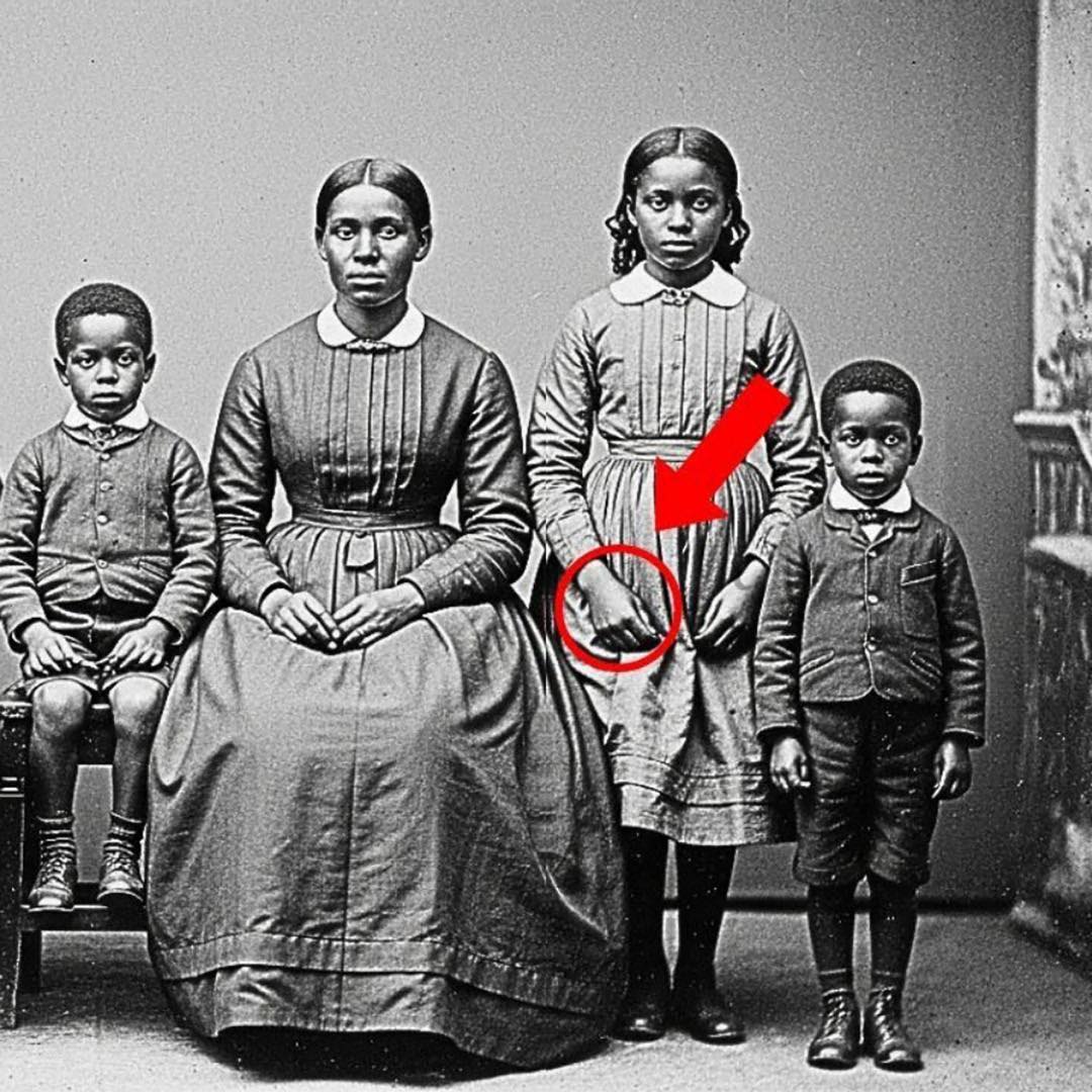 Una foto di famiglia del 1872: la mano della bambina rivela un dettaglio sorprendente